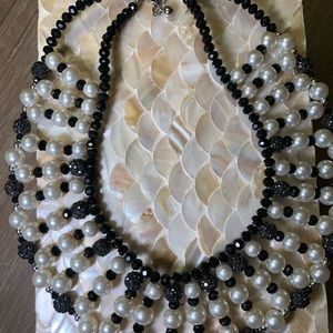 Bib necklace with pearls!